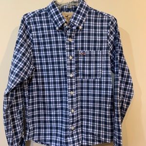 Hollister Button Down Plaid Long Sleeve Shirt